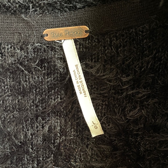 Free People Black Teddy Jacket with Gold Embroidery - Picture 3 of 8